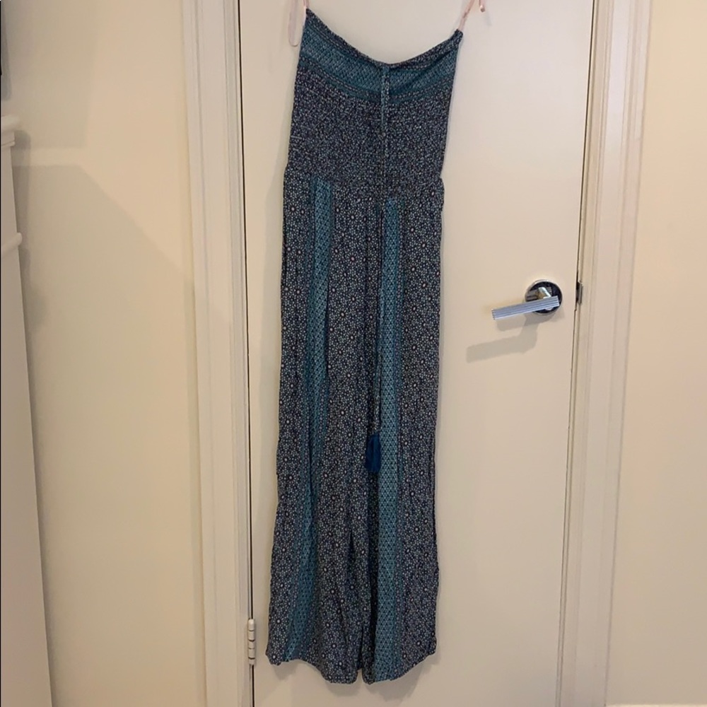 Forever 21 Sleeveless Tassle Wide Leg Jumpsuit